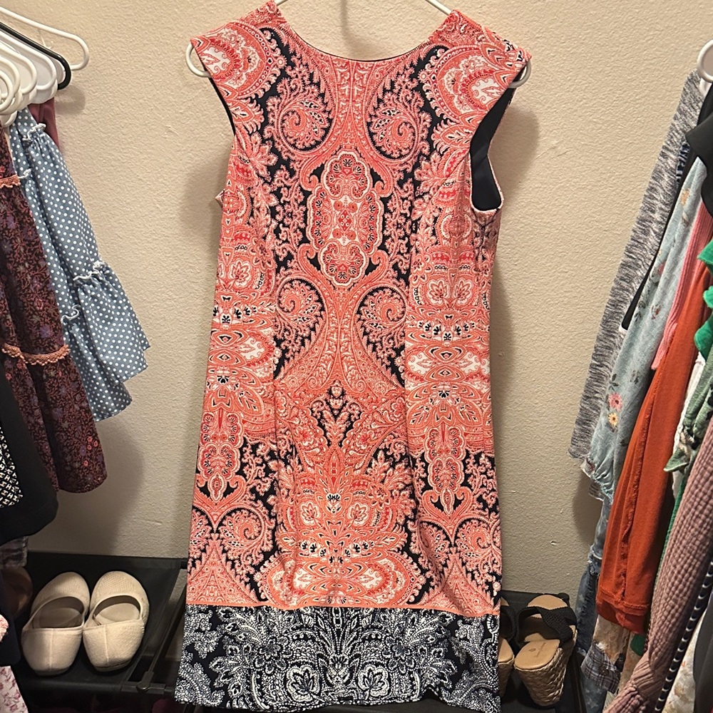 Chic Paisley Print Midi Dress
